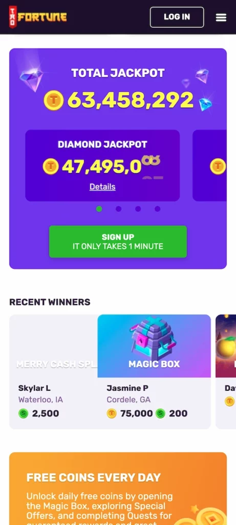 TaoFortune Social Casino - Jackpot