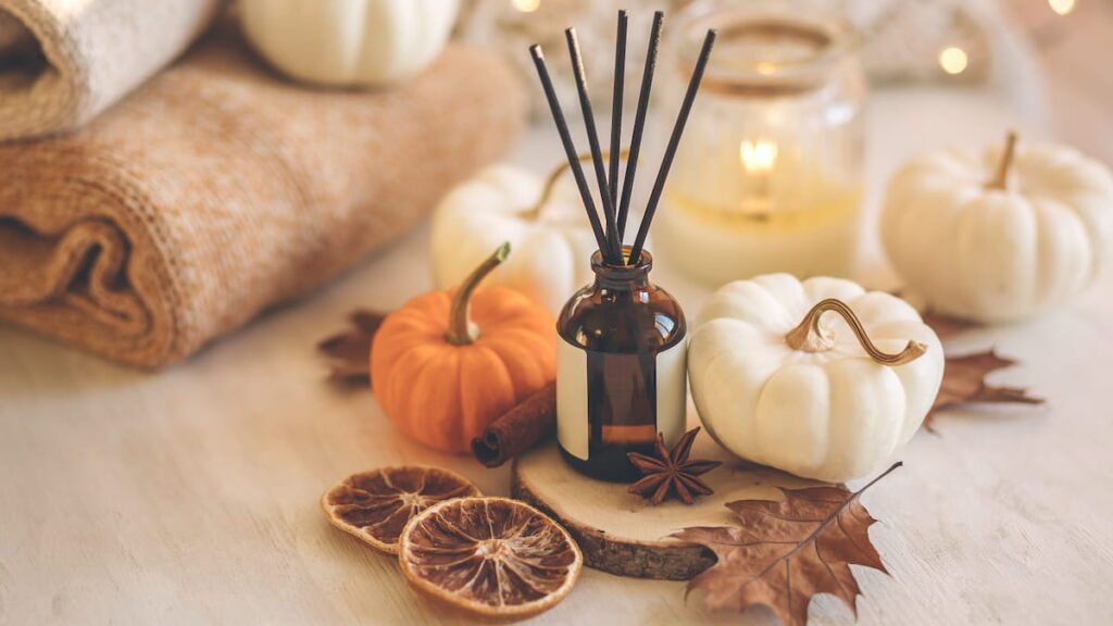 Selection of autumn themed scents.