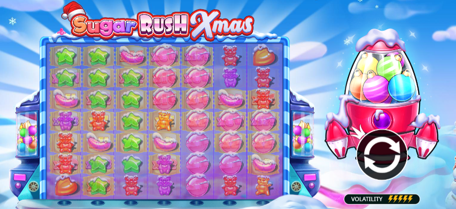 Sugar Rush Xmas slot game.