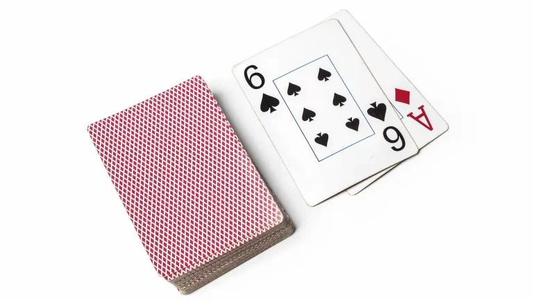 Playing cards showing a six of spades and an ace of diamonds.